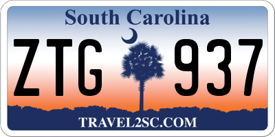SC license plate ZTG937
