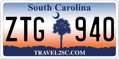 SC license plate ZTG940