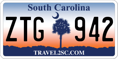 SC license plate ZTG942