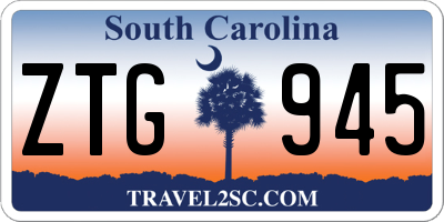 SC license plate ZTG945