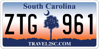 SC license plate ZTG961