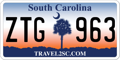 SC license plate ZTG963
