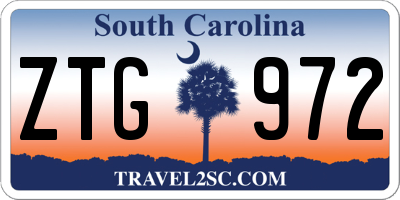 SC license plate ZTG972