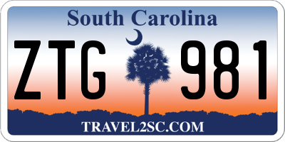 SC license plate ZTG981