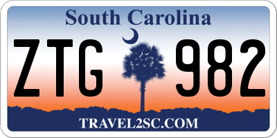 SC license plate ZTG982
