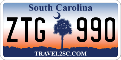SC license plate ZTG990