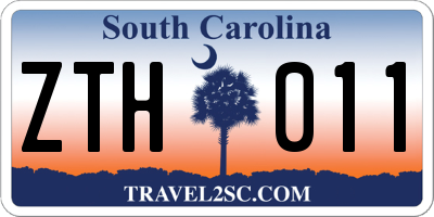 SC license plate ZTH011