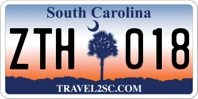 SC license plate ZTH018