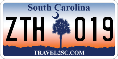 SC license plate ZTH019