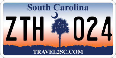 SC license plate ZTH024
