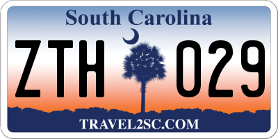 SC license plate ZTH029