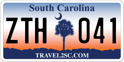 SC license plate ZTH041