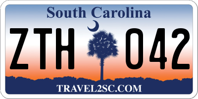 SC license plate ZTH042