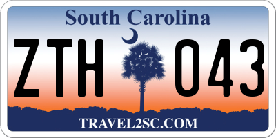 SC license plate ZTH043