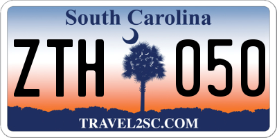 SC license plate ZTH050