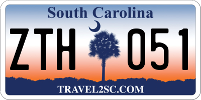 SC license plate ZTH051