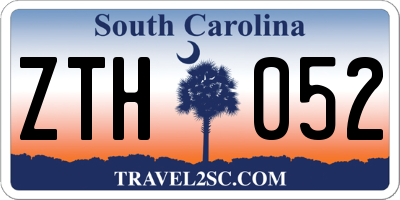 SC license plate ZTH052
