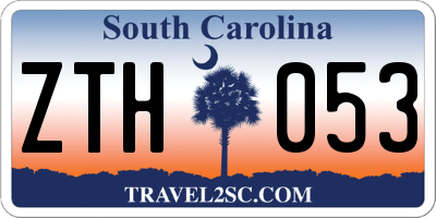 SC license plate ZTH053