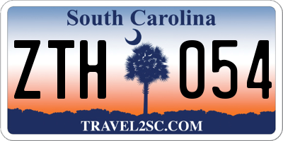 SC license plate ZTH054