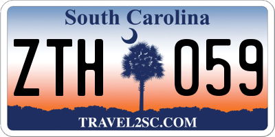 SC license plate ZTH059