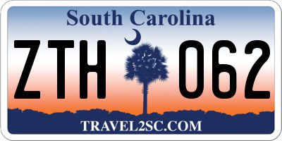 SC license plate ZTH062