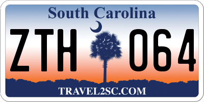 SC license plate ZTH064
