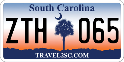 SC license plate ZTH065