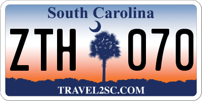 SC license plate ZTH070
