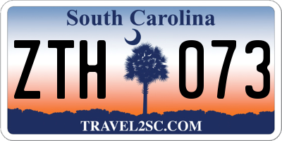 SC license plate ZTH073