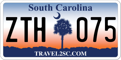 SC license plate ZTH075