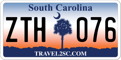 SC license plate ZTH076