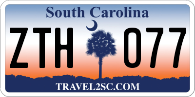 SC license plate ZTH077