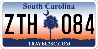 SC license plate ZTH084