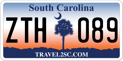 SC license plate ZTH089