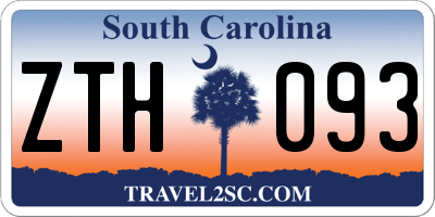 SC license plate ZTH093