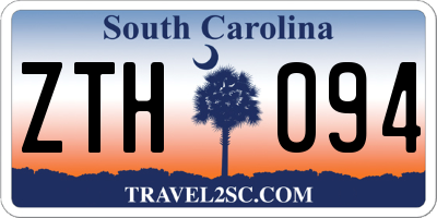 SC license plate ZTH094