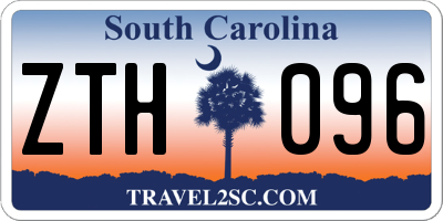 SC license plate ZTH096