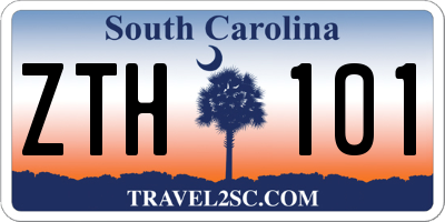 SC license plate ZTH101