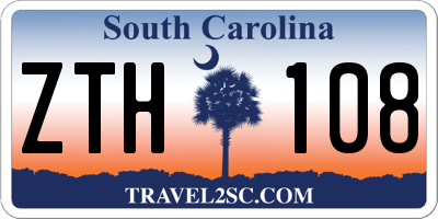 SC license plate ZTH108
