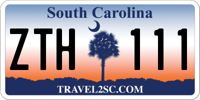 SC license plate ZTH111