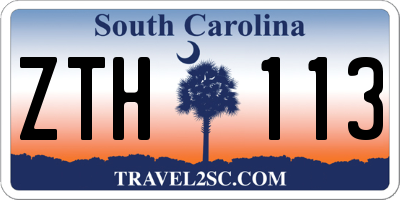 SC license plate ZTH113