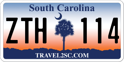 SC license plate ZTH114