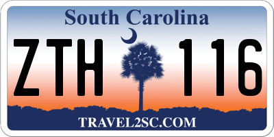SC license plate ZTH116