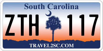 SC license plate ZTH117