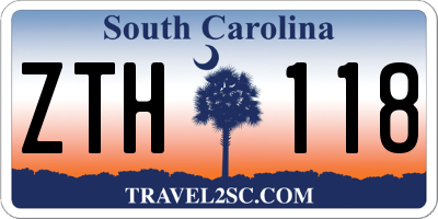 SC license plate ZTH118