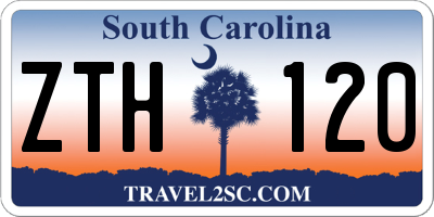 SC license plate ZTH120