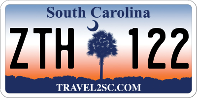 SC license plate ZTH122