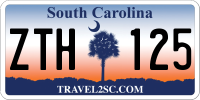 SC license plate ZTH125