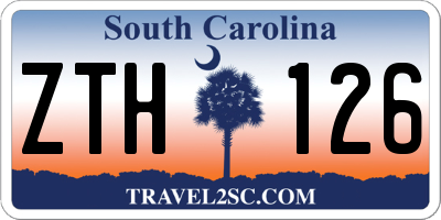SC license plate ZTH126