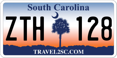 SC license plate ZTH128